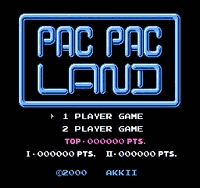 Pac Pac Land Title Screen